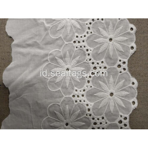 White Swiss Kualitas Tinggi Cotton &amp; Nylon Lace Trim Bersih